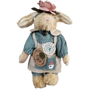 Vintage Boyd's Bears Emily Babbit Rabbit w/ Rose Hat 20th Anniversary Plush